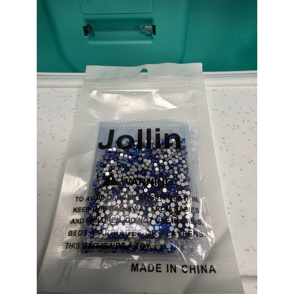 Jollin Glass Rhinestones SS8 Sapphire Blue Non Hotfix Flatback 2880pcs New - Picture 3 of 12